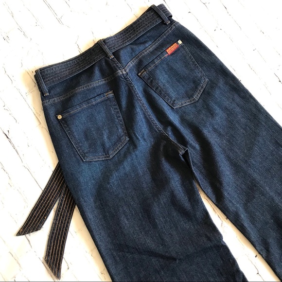 Anthropologie 7 FAMK Wide Leg Belted Button Front - Picture 5 of 8